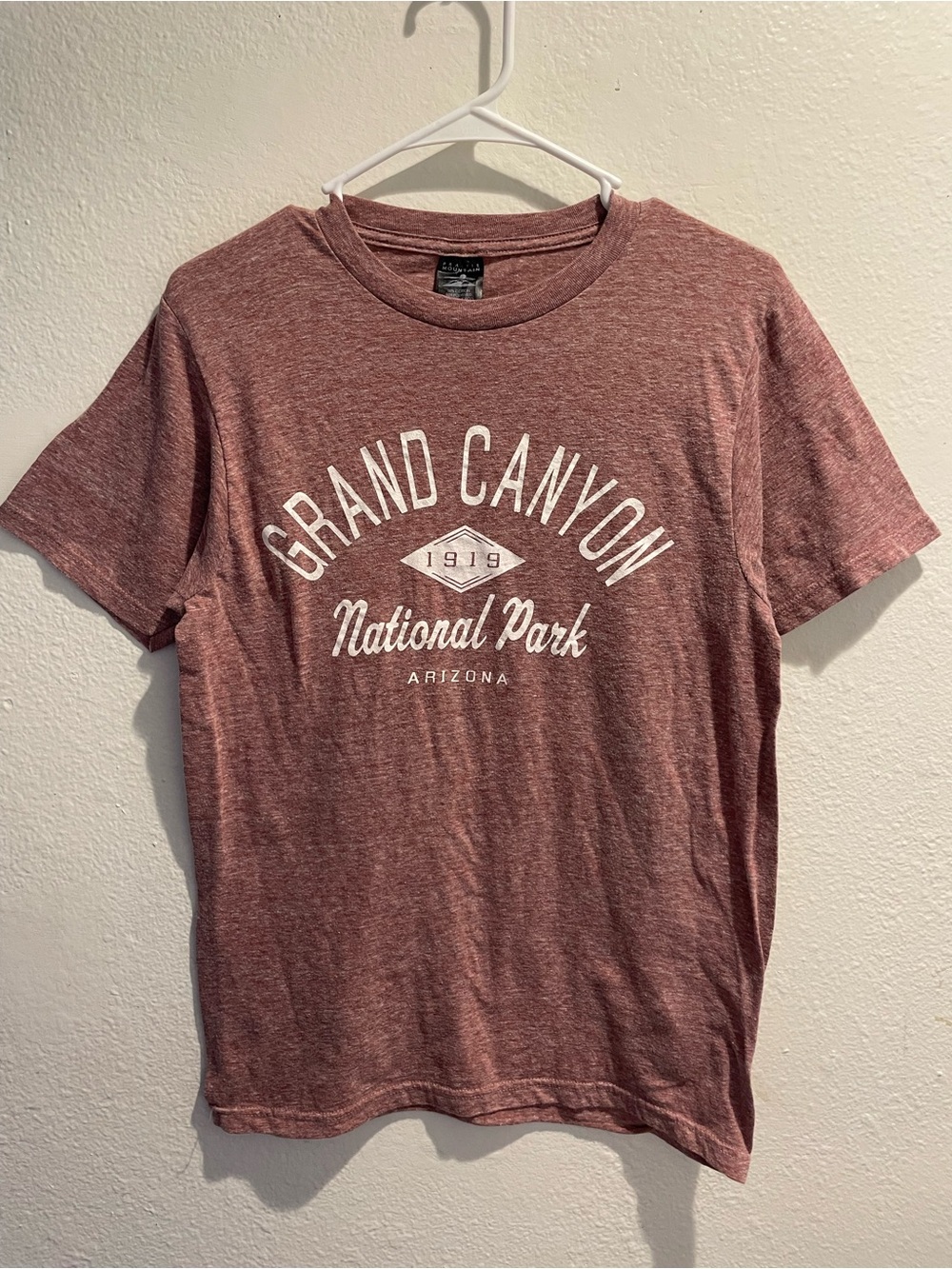 Prairie Mountain Grand Canyon National Park Graphic Maroon T Shirt Mens S